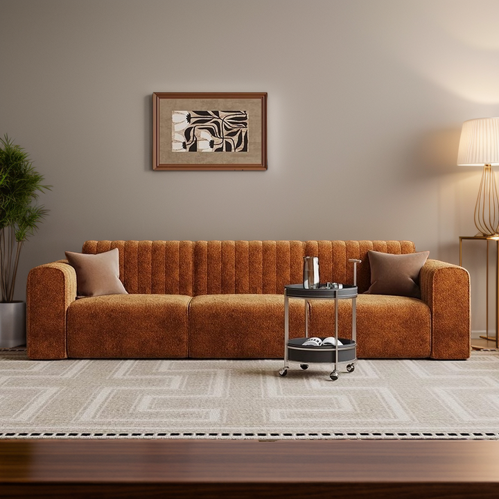 Modern Minimalist Compressible Sectional Couch Set