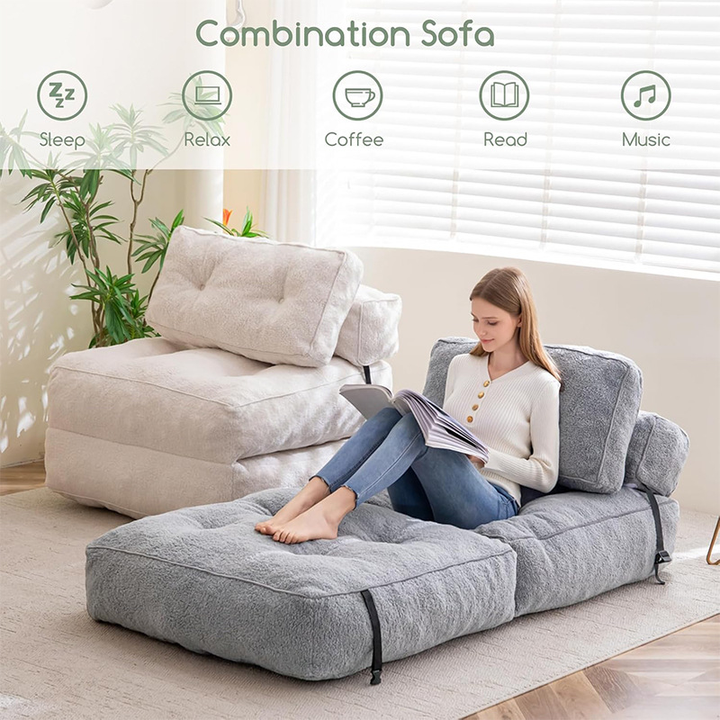 Armless Leisure Relax Reclining Chaise Lounge
