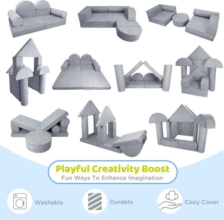 Kids Toddler Modular Couch & DIY Play Blocks