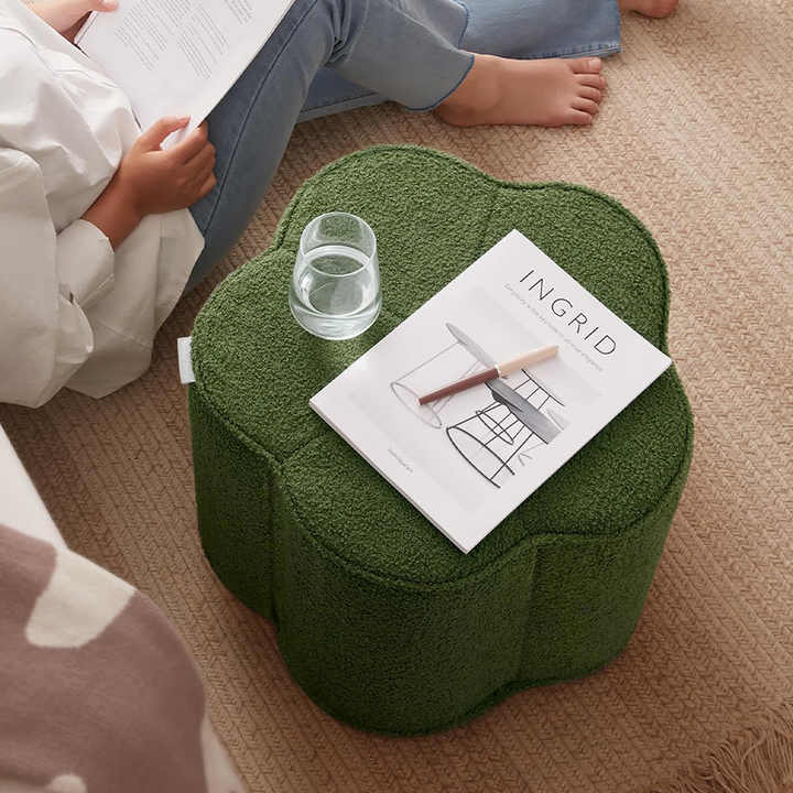 Foam Foot Rest Pouf Ottoman With Non-slip