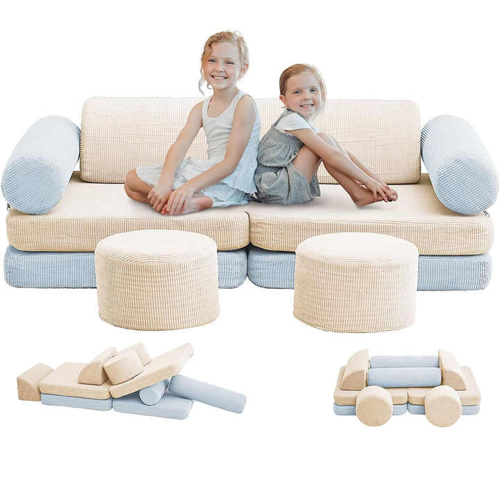 10pcs Kids Soft Modular Couch & Playroom Blocks