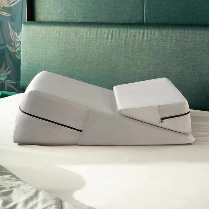 Compressed Foam Bed Wedge Pillow Set for Back and Knee Support