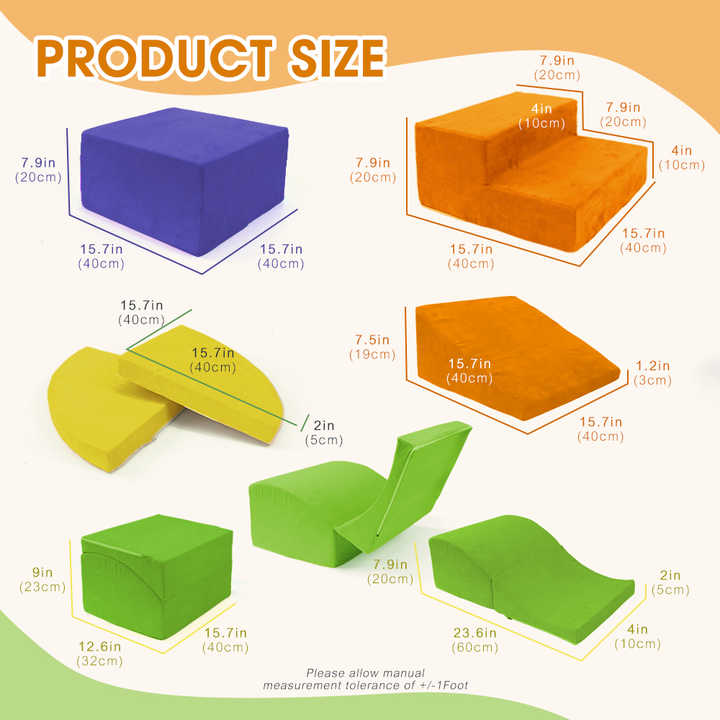 6 Pieces Soft Foam Climbing Blocks Toys for Toddlers
