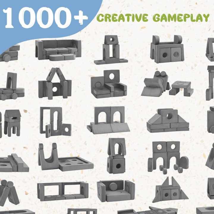 22pcs Foam Modular Cobinationa Blocks - 1000+DIY Creative