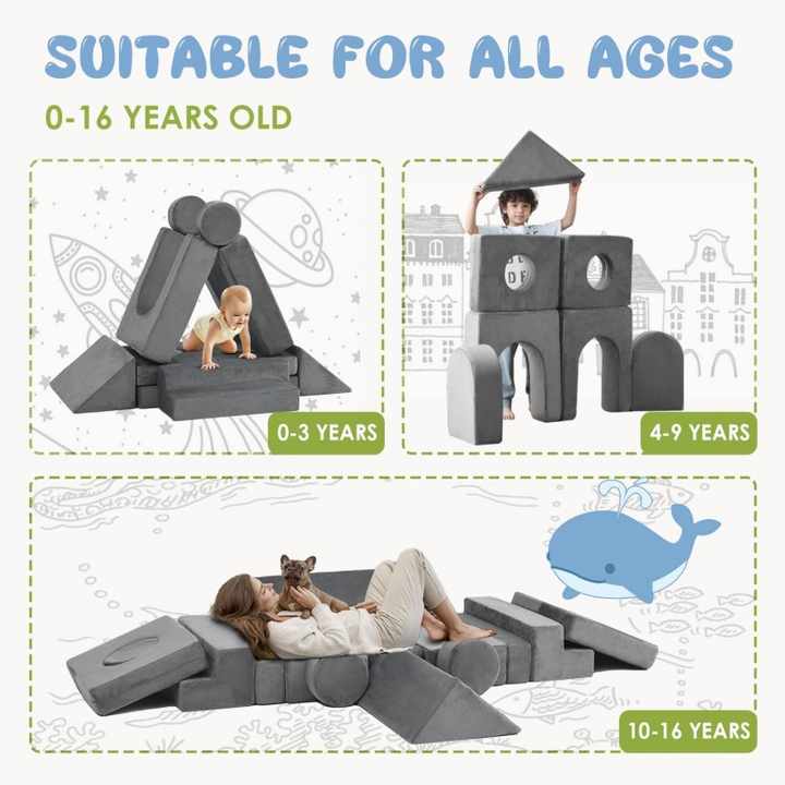 22pcs Foam Modular Cobinationa Blocks - 1000+DIY Creative