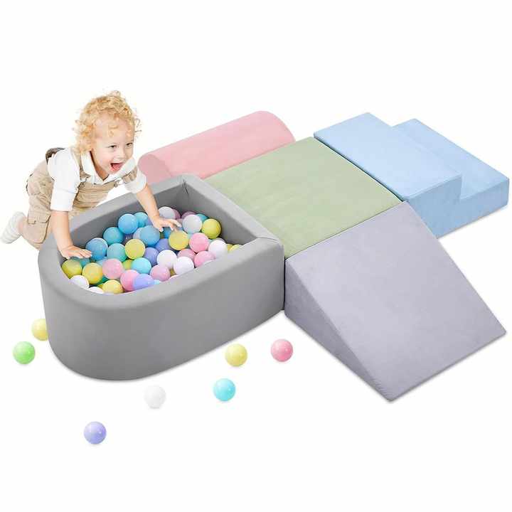 5-Piece Baby Toddlers Soft Foam Climbing Blocks Play Set