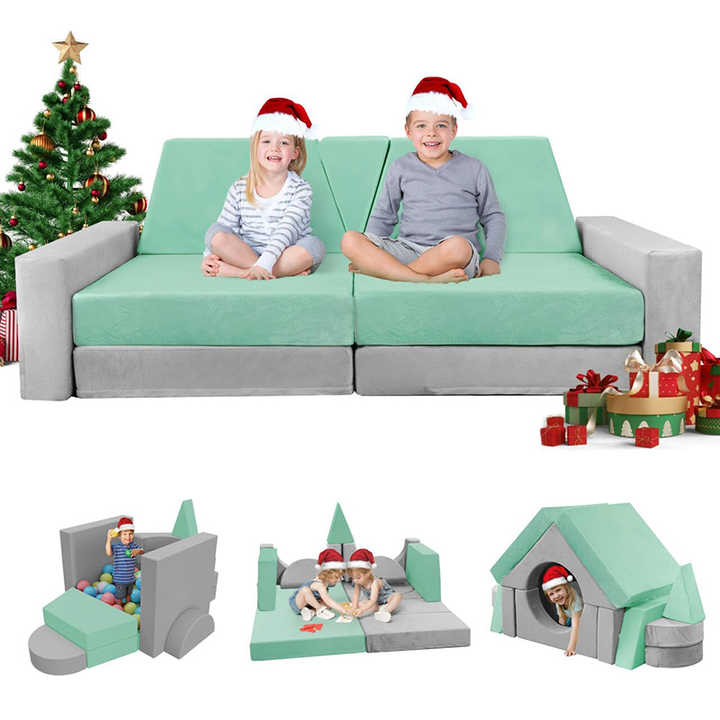 15pcs Kids  Playroom Modular Foam Building Kits and Couch