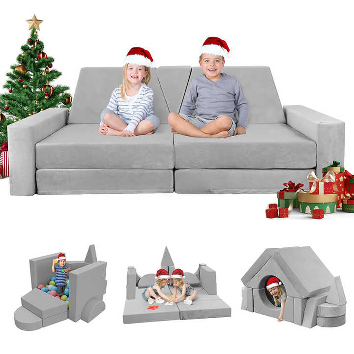 15pcs Kids  Playroom Modular Foam Building Kits and Couch