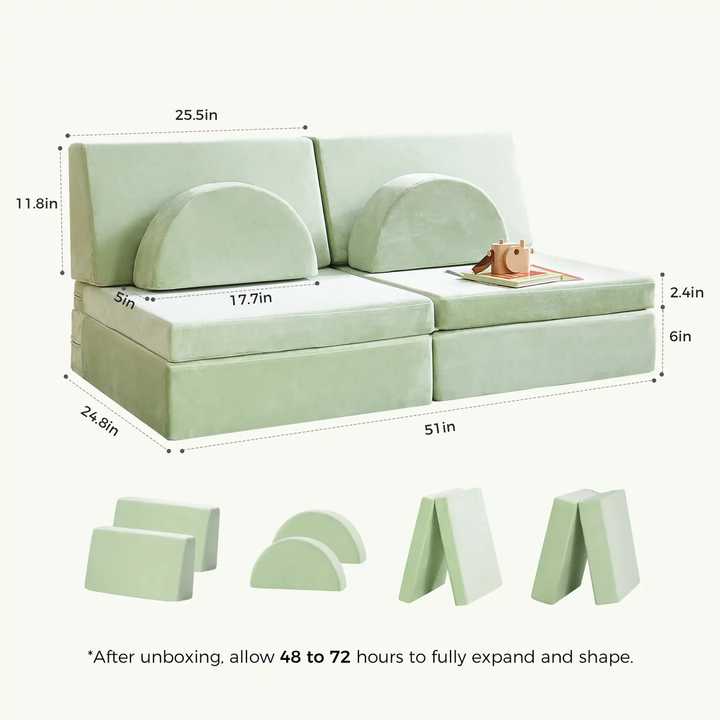 8-in-1 Transformable Foam Sofa - Boys and Girls DIY Blocks