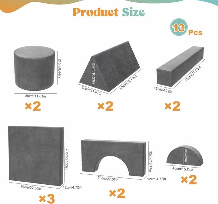 Compressiable Foam Kids Sofa and Creative DIY Playing Blocks