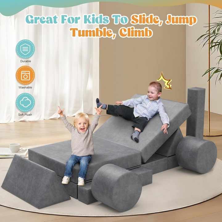 Compressiable Foam Kids Sofa and Creative DIY Playing Blocks