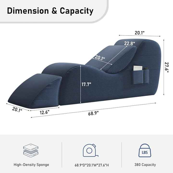 Multifunctional High Density Foam Yoga Lounge Chair