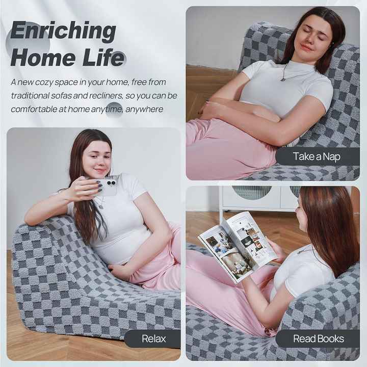 Modern Recliner Lazy Sofa Chair For Living Room & Balcony Use