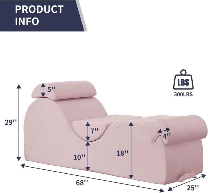 Ergonomic S Curved Yoga Chaise Lounge