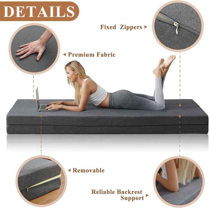 Custom Convertible Floor Sofa Bed & Futon Couch with High Density Compressed Foam