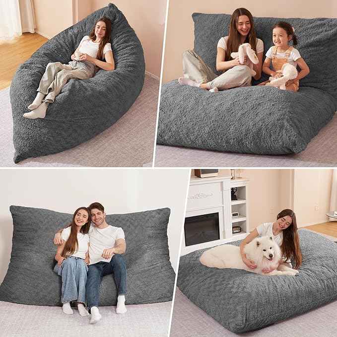 Oversized Foam Recliner Sofa Bed Lazy Bean Bag Couch