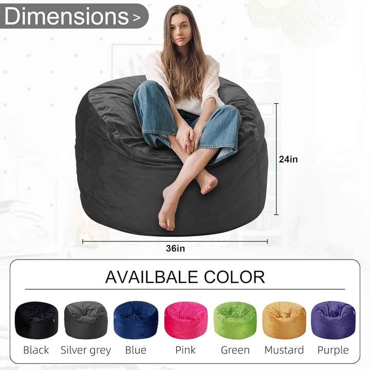 Round Compression Single Lazy Sofa Beanbag Lounger