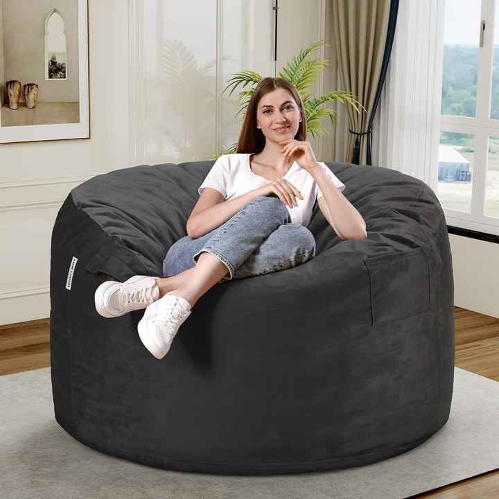 Round Compression Single Lazy Sofa Beanbag Lounger
