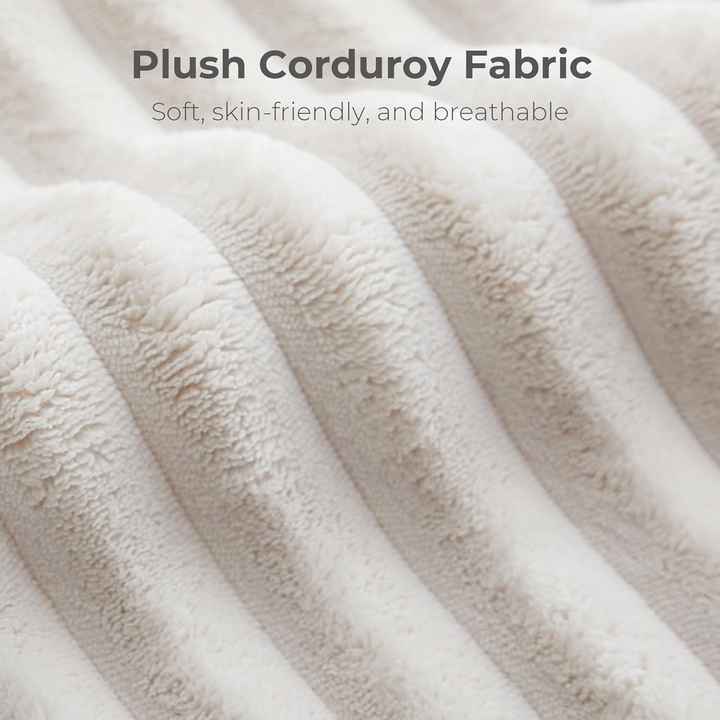 59" Single Corduroy Upholstered Sofa with Thick Cushions and Armrests