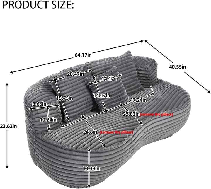 Sealed Vacuum Compression Lazy Sofa Bean Bag Couch
