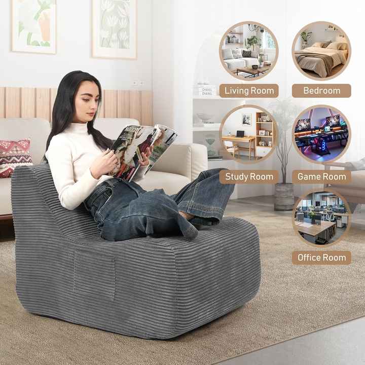 Lazy Memory Foam Bean Bag Sofa Bed