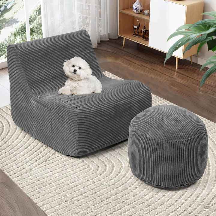 Lazy Memory Foam Bean Bag Sofa Bed