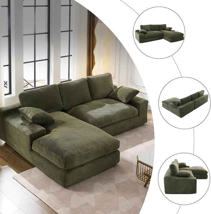 98" Living Room L Shape Modular Combination Sofa