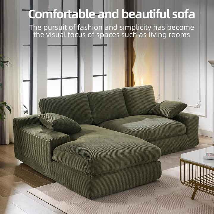 98" Living Room L Shape Modular Combination Sofa