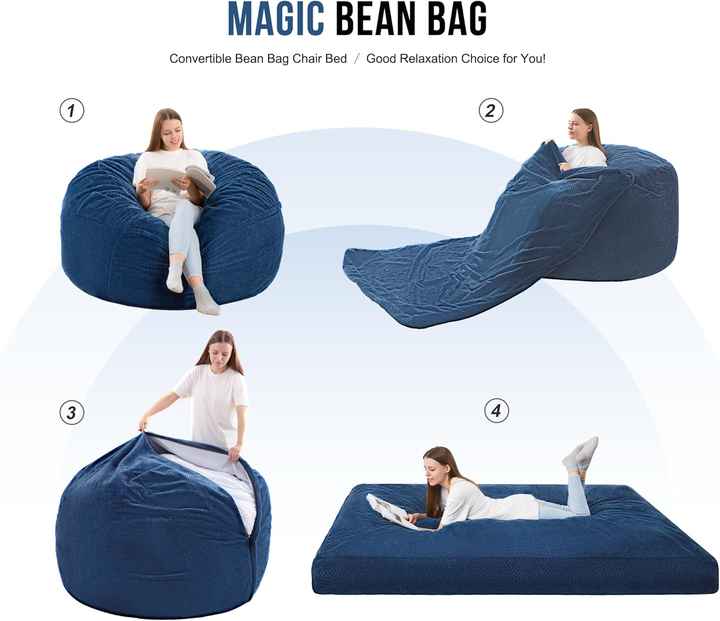 Removable 3-in-1 Single Relax Bean Bag Sofa