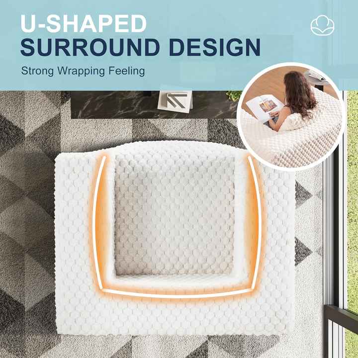 U Shape Soft Sofa Bed For Hotel Bedroom Balcony