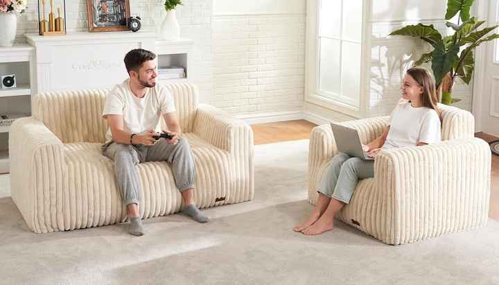Vacuum Compression Lazy Bean Bag Sofa Chair