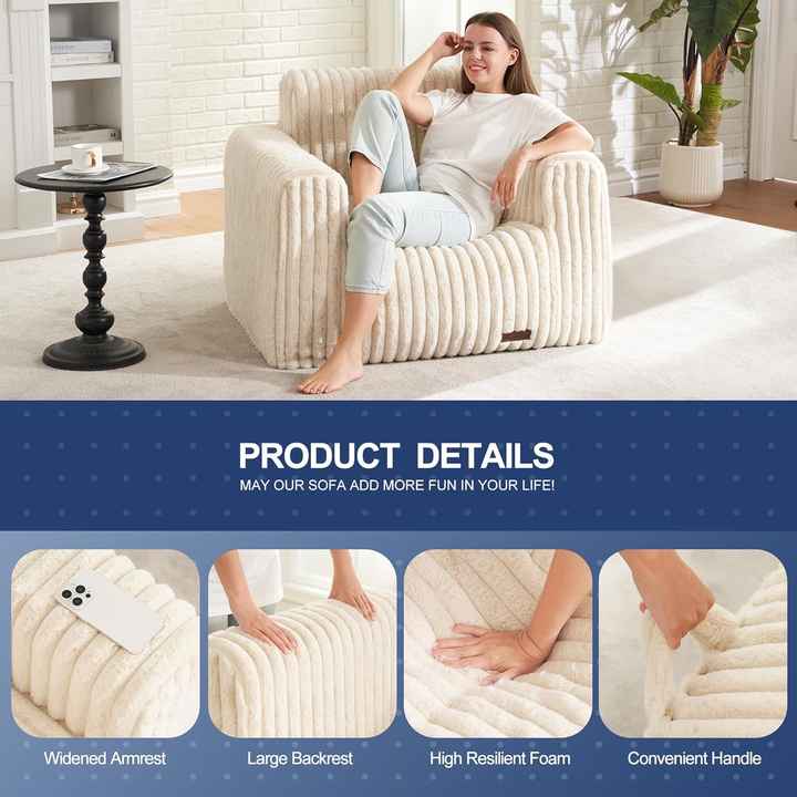 Vacuum Compression Lazy Bean Bag Sofa Chair