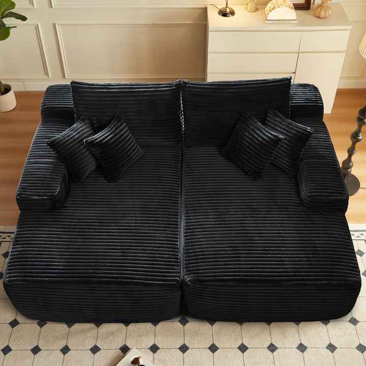 Oversized Vacuum Compressed Boneless Modula Sofa Bed