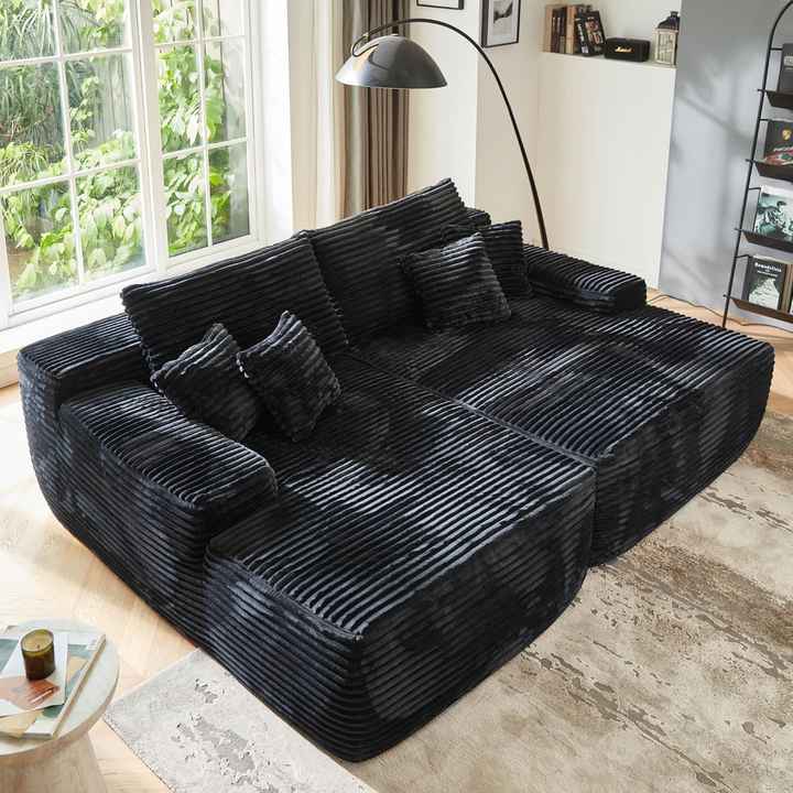 Oversized Vacuum Compressed Boneless Modula Sofa Bed