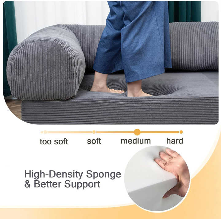 Multi-Functional Foldable Compression Sofa and Bed Set