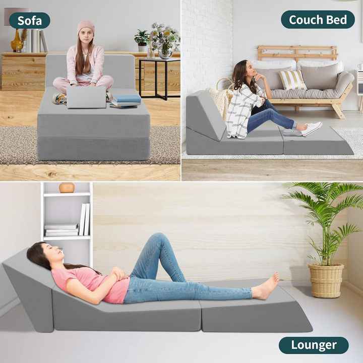 3-IN-1 Foldable Compressed Floor Sofa & Mattress