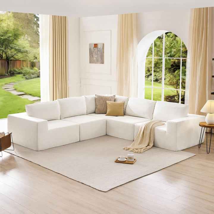 Modern Minimalist Compressed Modular Sectional Sofa