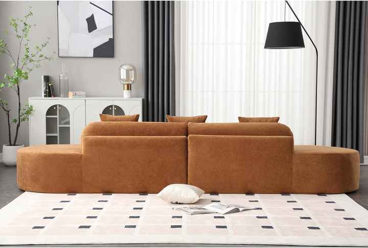 Curved Sectional Sofa Couch For Living Room Apartment Bedroom
