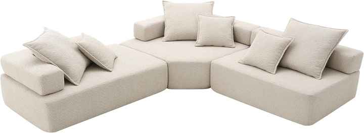 Oversized L Shape Modular Compressed Sofa Set