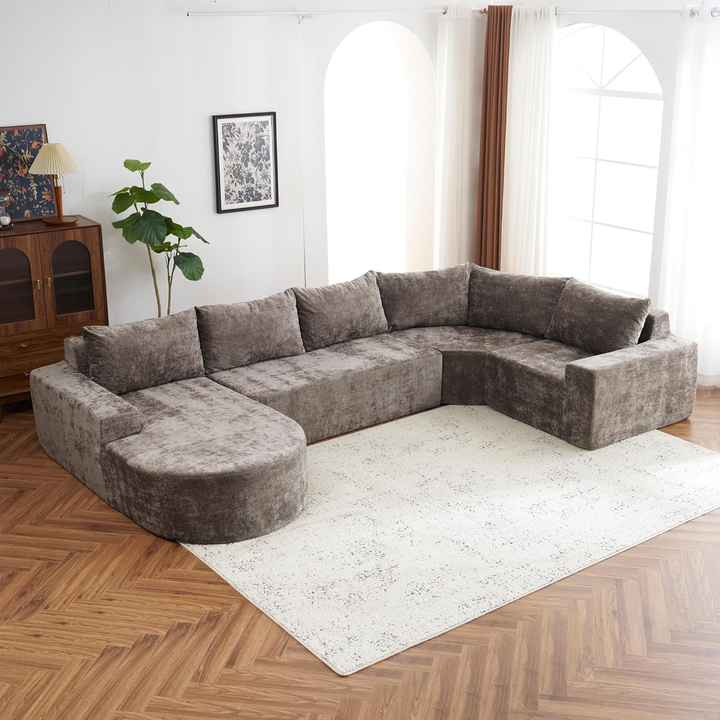 141.7in Oversized U Shape Combinate Sofa With Vacuum Compression Package