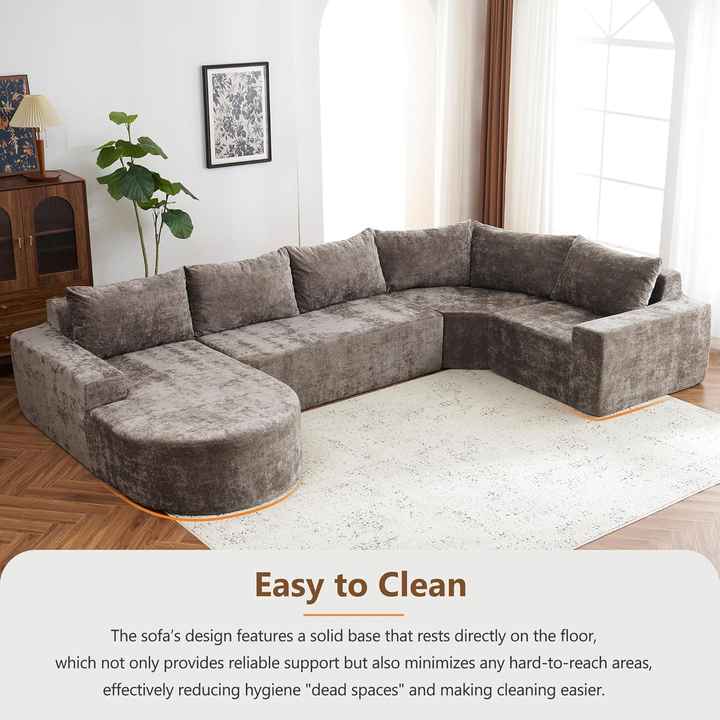 141.7in Oversized U Shape Combinate Sofa With Vacuum Compression Package