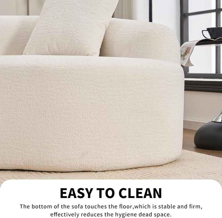 103" Curved Modern Minimalist Sofa Couch Set