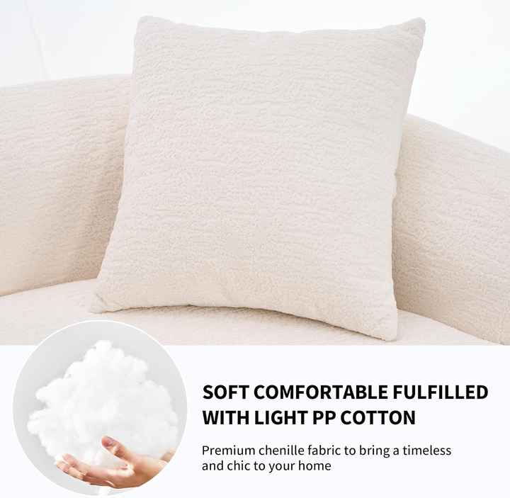 103" Curved Modern Minimalist Sofa Couch Set