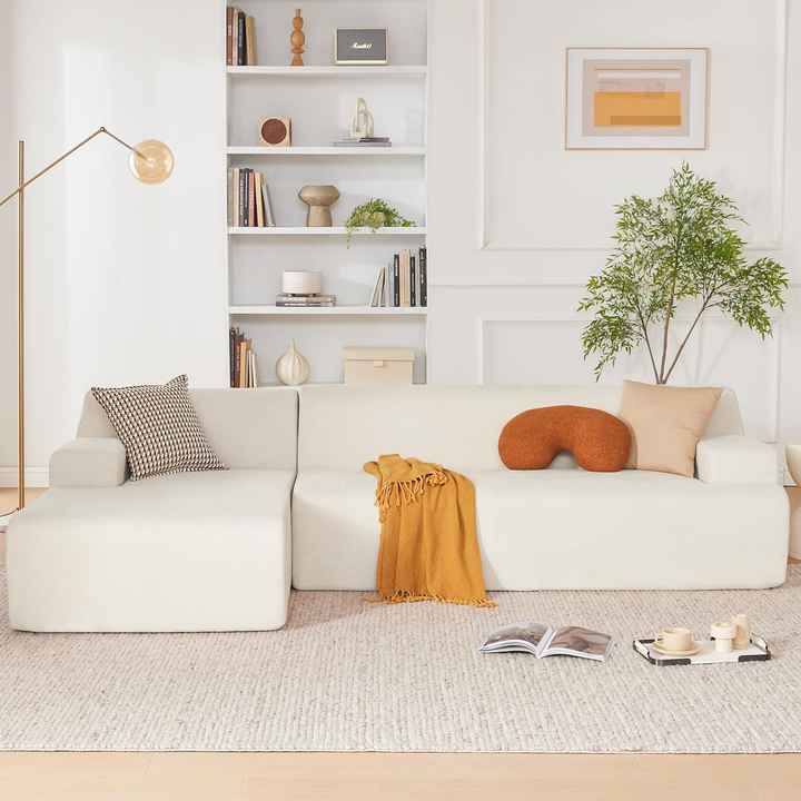 107" Living Room Corner L Shaped Sectional Sofa Couch
