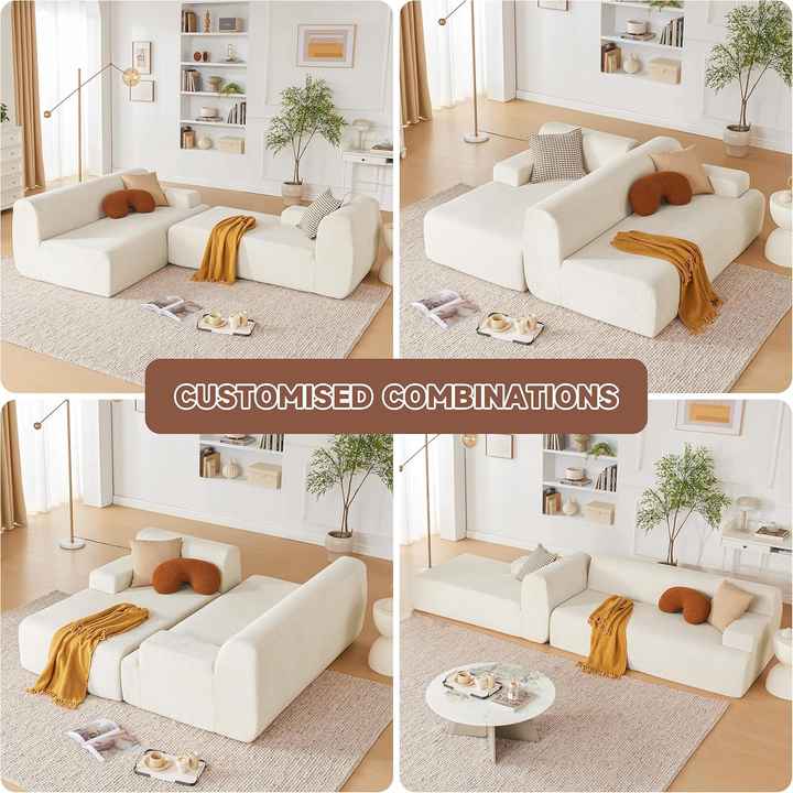 107" Living Room Corner L Shaped Sectional Sofa Couch
