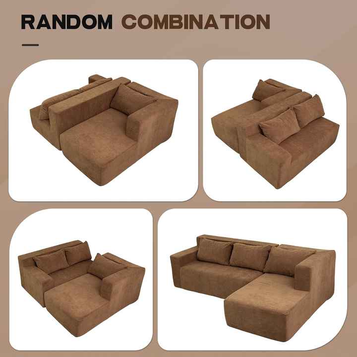 L Shaped Modular Sectional Sofa Set