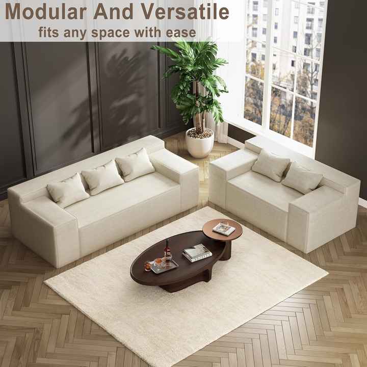 Modern Corner Modular Sectional Compressed Sofa