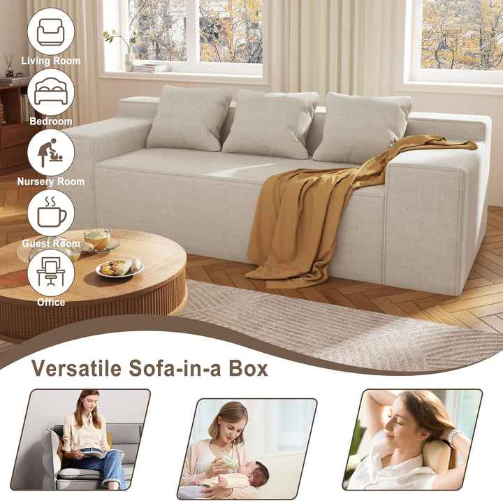Modern Corner Modular Sectional Compressed Sofa