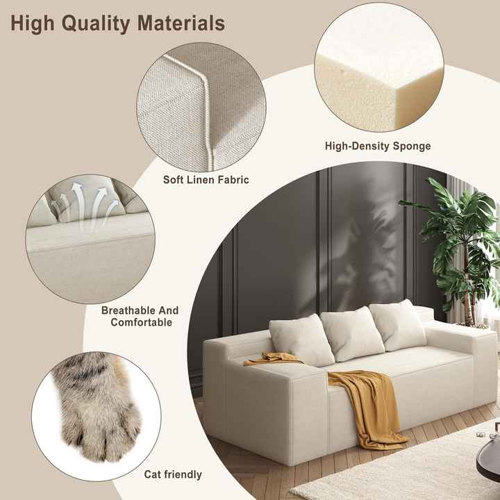 Modern Corner Modular Sectional Compressed Sofa
