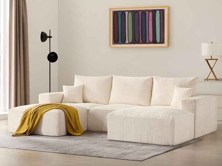 113'' Sectional Cloud Boneless Sofa Couches for Living Room